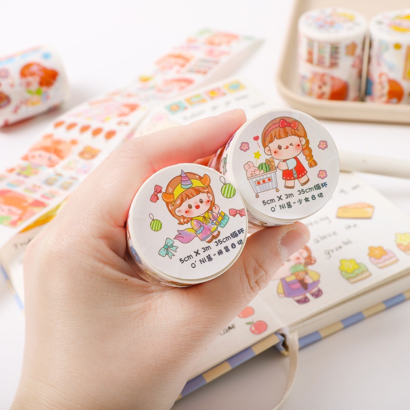 PAOPAO Roll Stiker Quality Washi Karakter Sangat Lucu