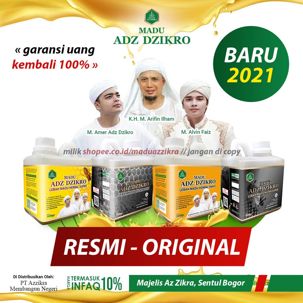 RESMI MADU ADZ DZIKRO Asli Herbal Super Manis Az Zikra Azzikra Azikra Kemasan Baru