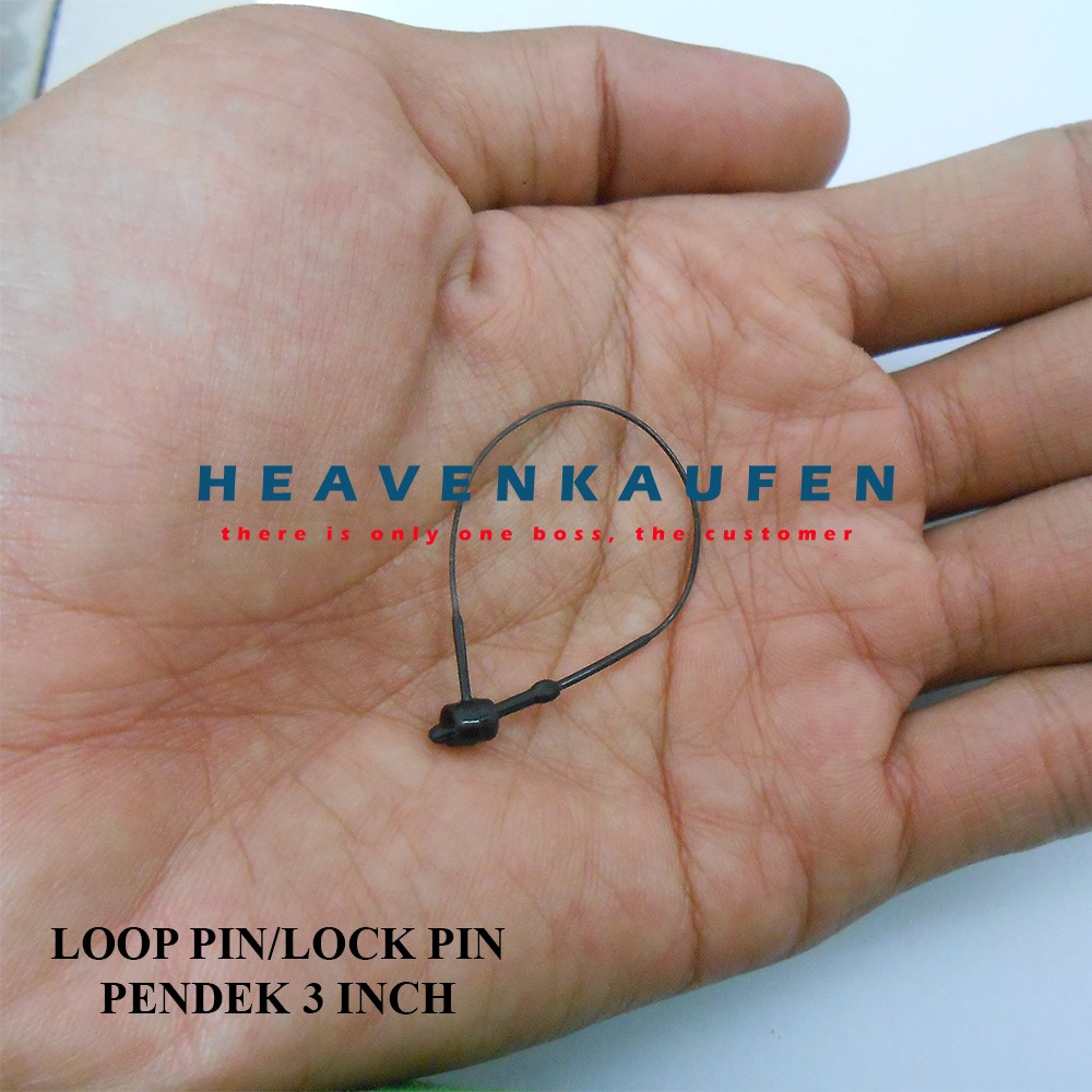 Tali Hangtag (Stringpin/Loop pin) Pendek 3 inch isi 500 pcs tidak perlu alat