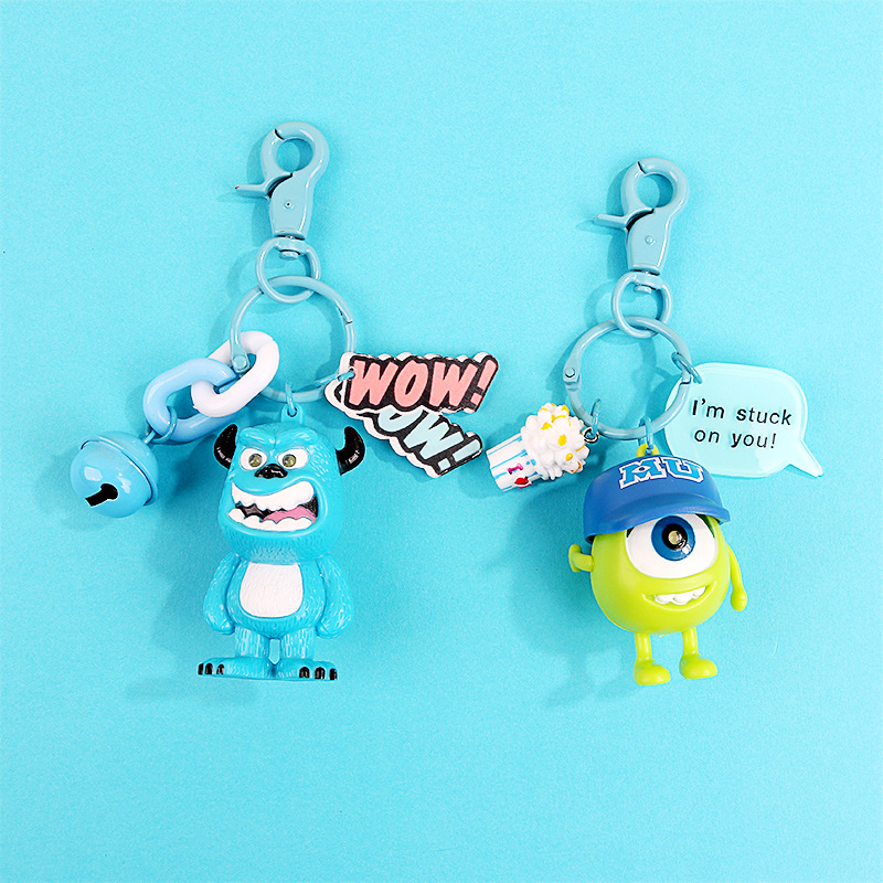 Monster Keychain Doll Pendant Big Eyes Cartoon Creative Small Gift Key Chain Ornament For Earphone Case