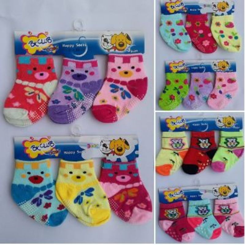 kaos kaki bayi set isi 3/kaos kaki bayi lucu/grosir