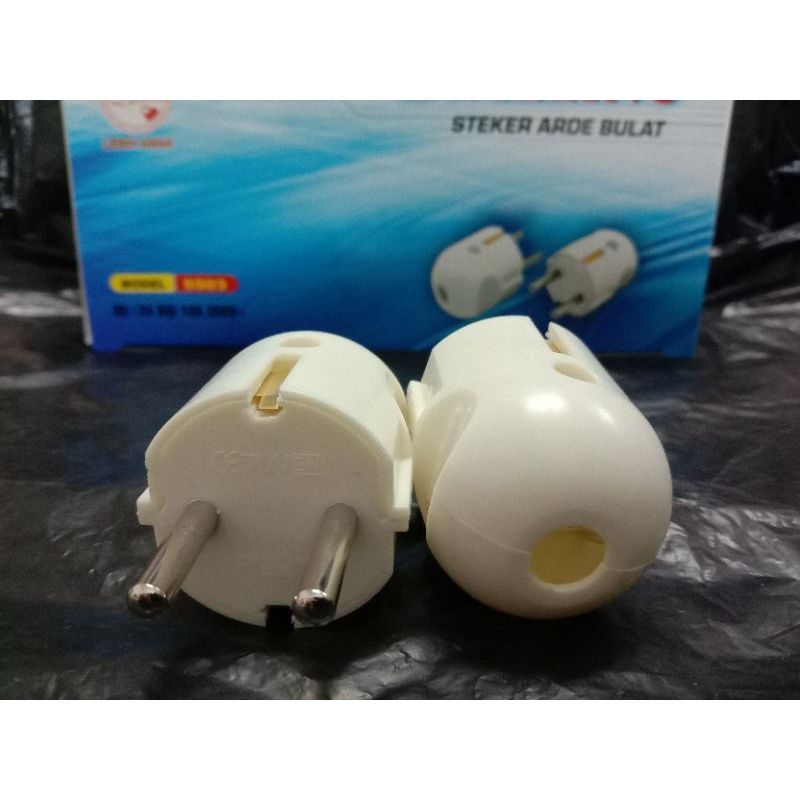Zwilling Steker Arde/ Colokan Listrik Bulat Putih Murah Berkualitas