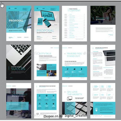 Project Proposal Document Template | MS Word | Indesign | 36 Pages | Proposal Bisnis | Proposal Sponsorship