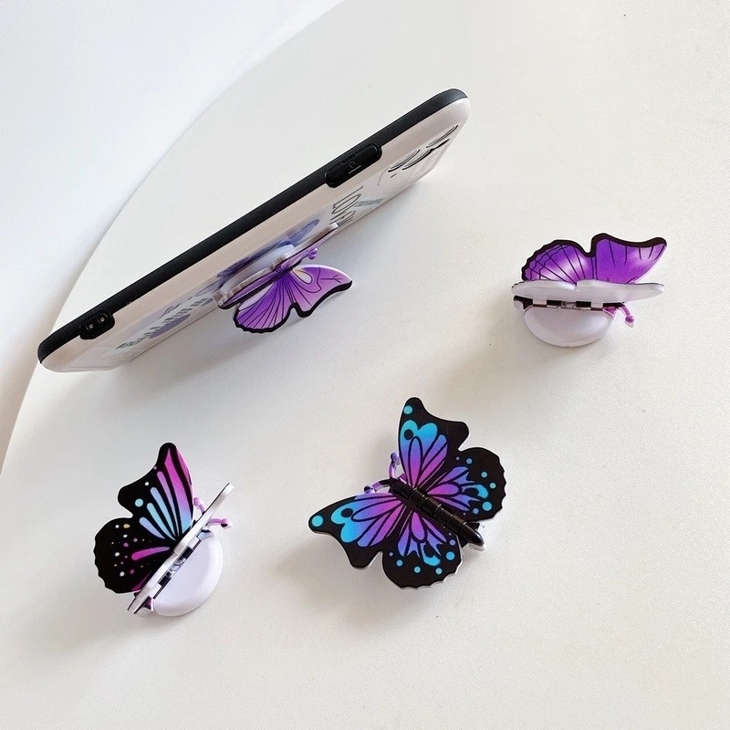 360 ° Stand Holder Butterfly Universal Dapat Diputar Dengan Perekat Untuk Smartphone