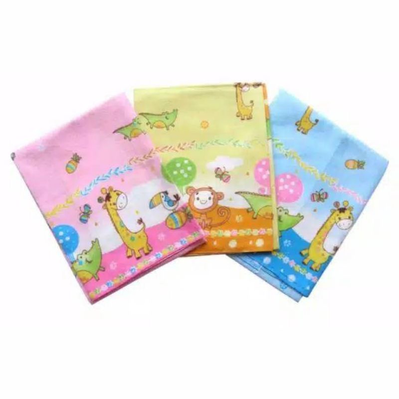 3 Pcs Bedong Bayi Newborn 120 x 90 Cm Flanel Motif Lucu