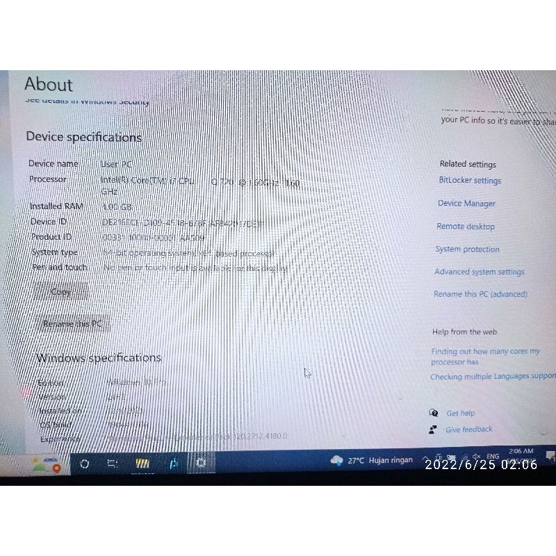 Laptop Dell 6510 Core i7 - Support Gaming - Bonus mouse
