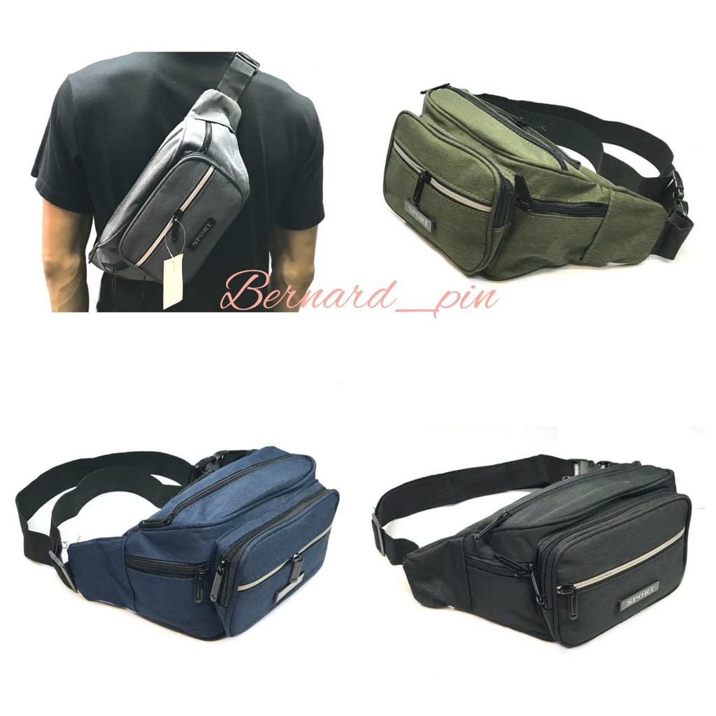 Tas Waistbag Tas Selempang Pria Bisa di Selempang atau Di Pinggang #9821