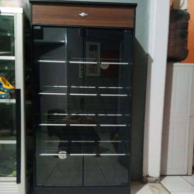 Lemari Rak Sepatu Minimalis Pintu Kaca (harga Promo)
