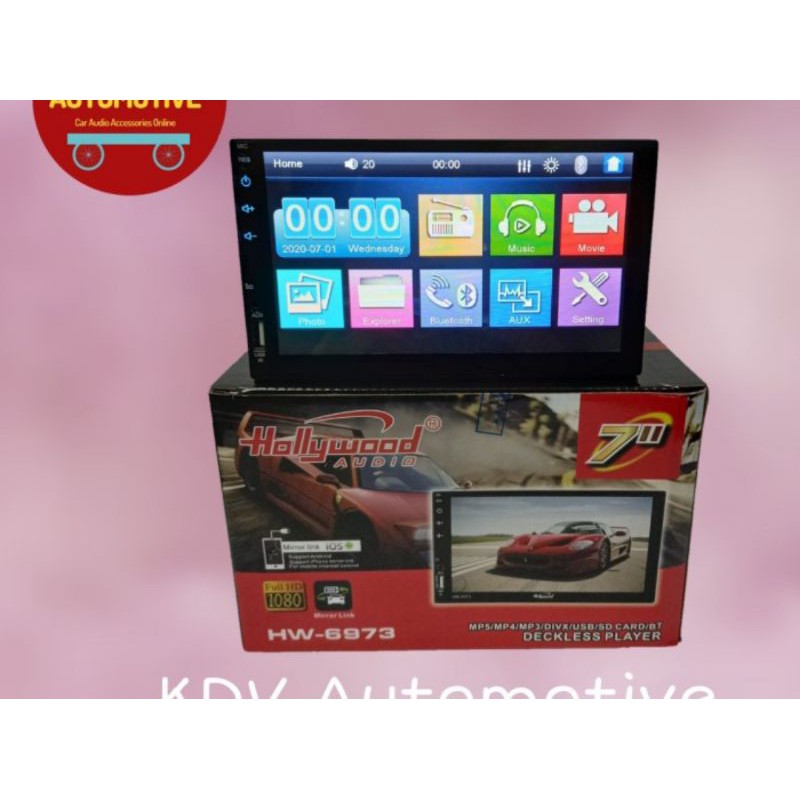 Headunit Hollywood HW 6973 mp5 7inch mobil avanza xenia veloz calya sigra rush terios