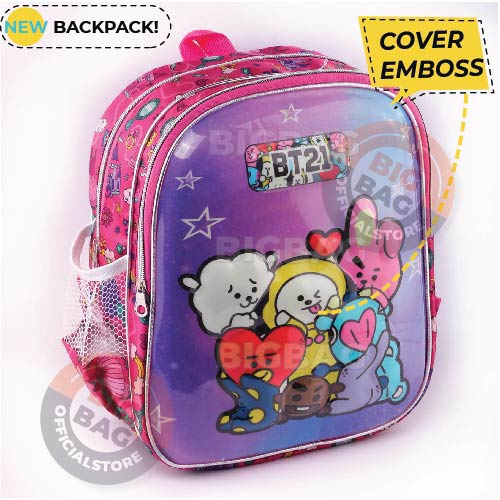 PTS - Ransel Sekolah Anak Perempuan Karakter - 4D Emboss Clarity - Hologram - Ransel Sekolah SD