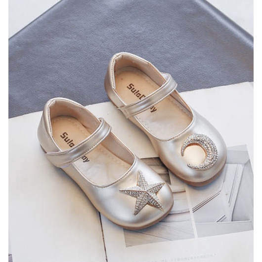 babyfit sepatu flats anak perempuan STAR AND MOON kids shoes import kl-a16