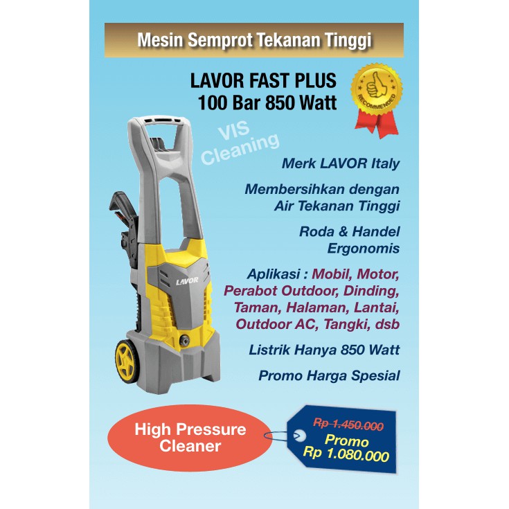 Paket Promo : Vacuum Kolam 30 L &amp; High Pressure Cleaner 100 Bar