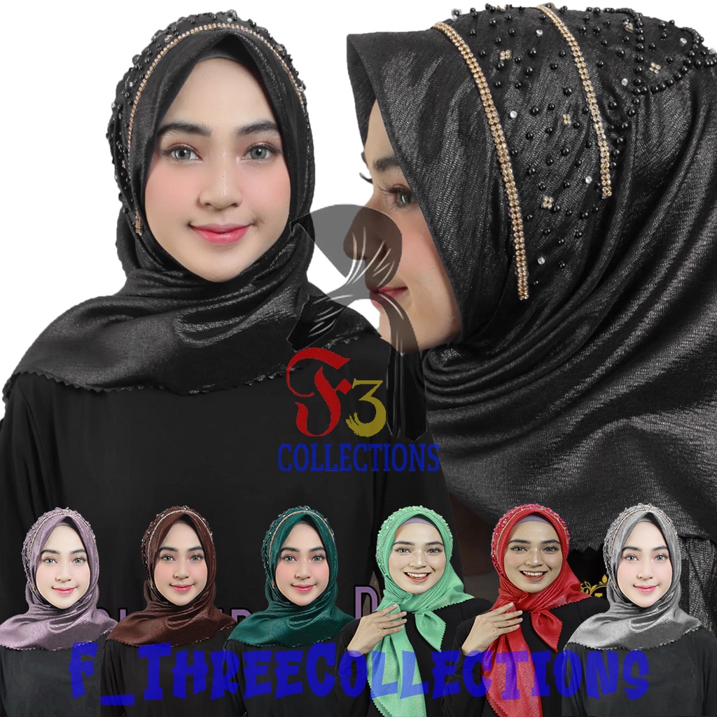 hijab shinar glowing segi empat payet pesta import / hijab segi empat import / hijab payet pesta imp