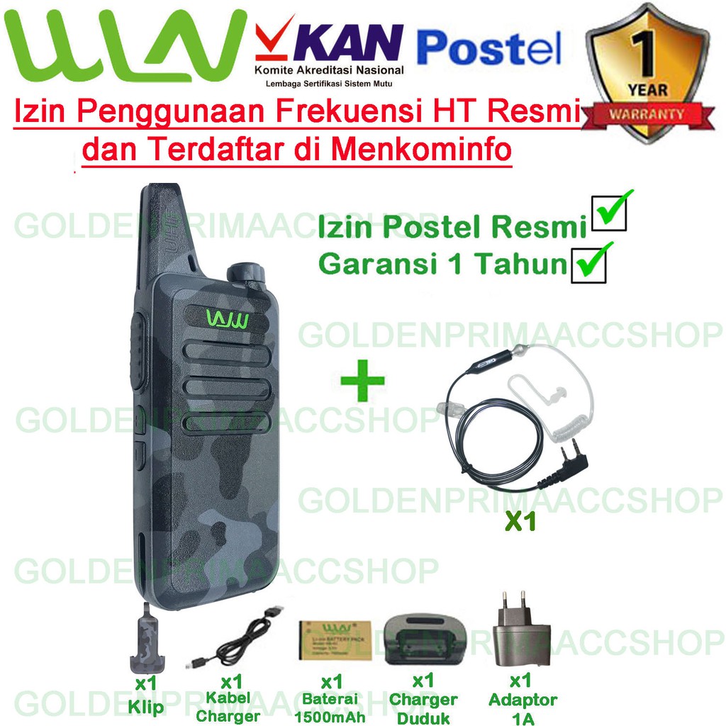 Paket FBI HT WLN KD-C1 ISI 1PCS LORENG ARMY, ABU,HIJAU,COKLAT,PUTIH