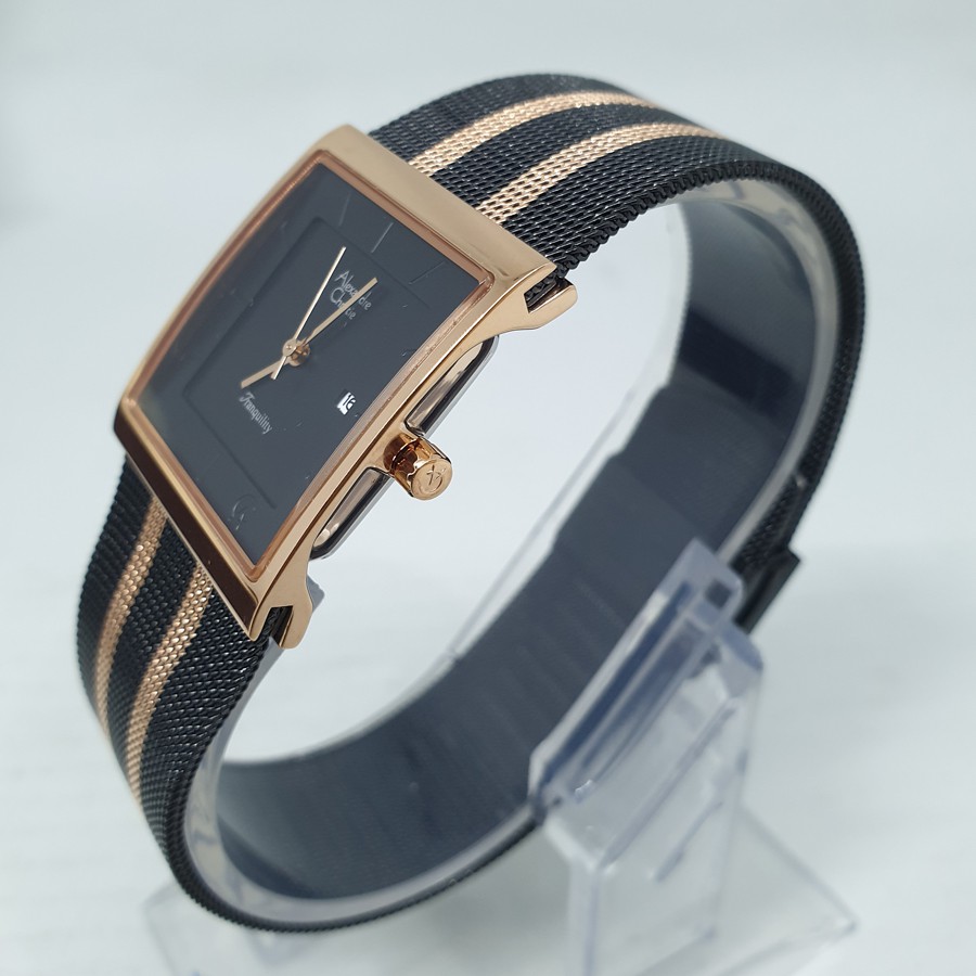 Alexandre Christie Ac8333 Black Rosegold, Jam Tangan Wanita,Original