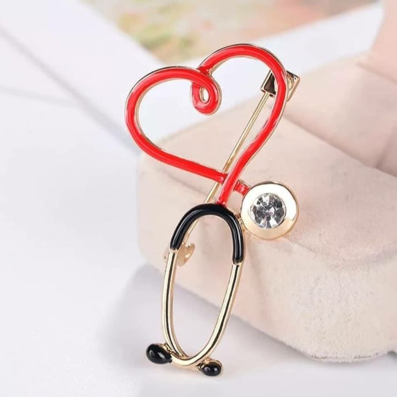 Brooch Stetoskop bros kerongsang-1