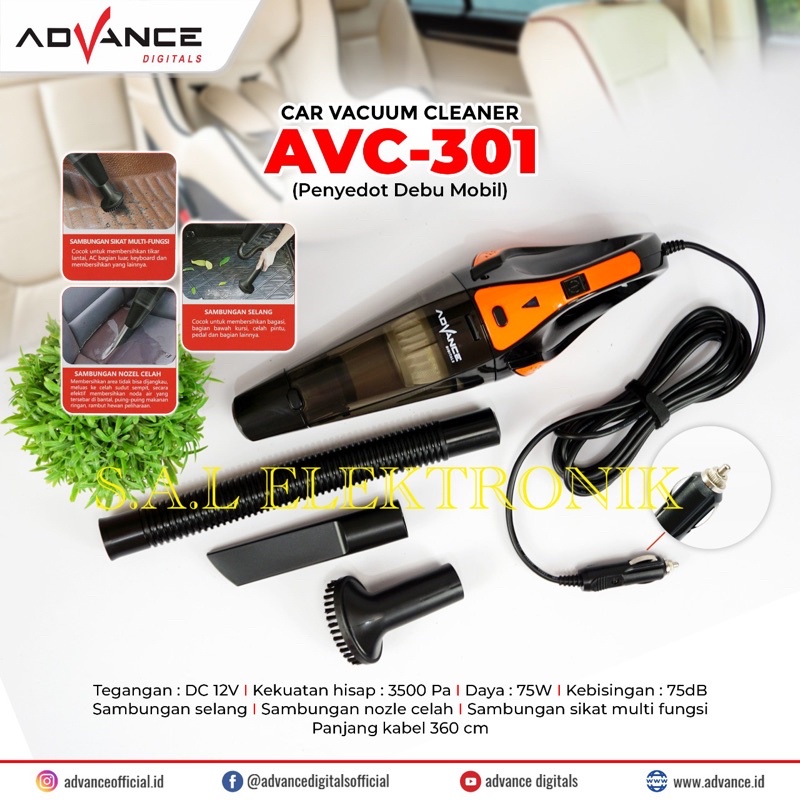 Vacum Cleaner Penyedot Debu Portable Mobil Advance AVC 301 / AVC 508