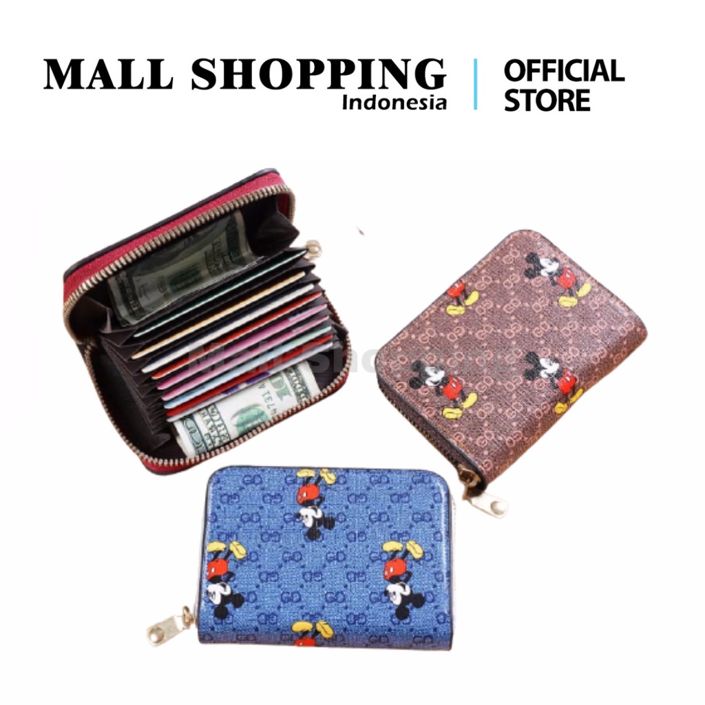 (COD) Dompet Kartu Wanita Mickey Wallet Coin Card Pocket MALL SHOPPING