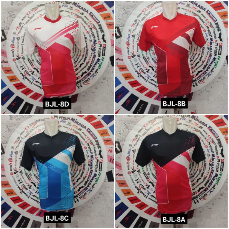 Baju voli printing jersey voli bulutangkis lengan pendek baju singlet voli bulutangkis  murah