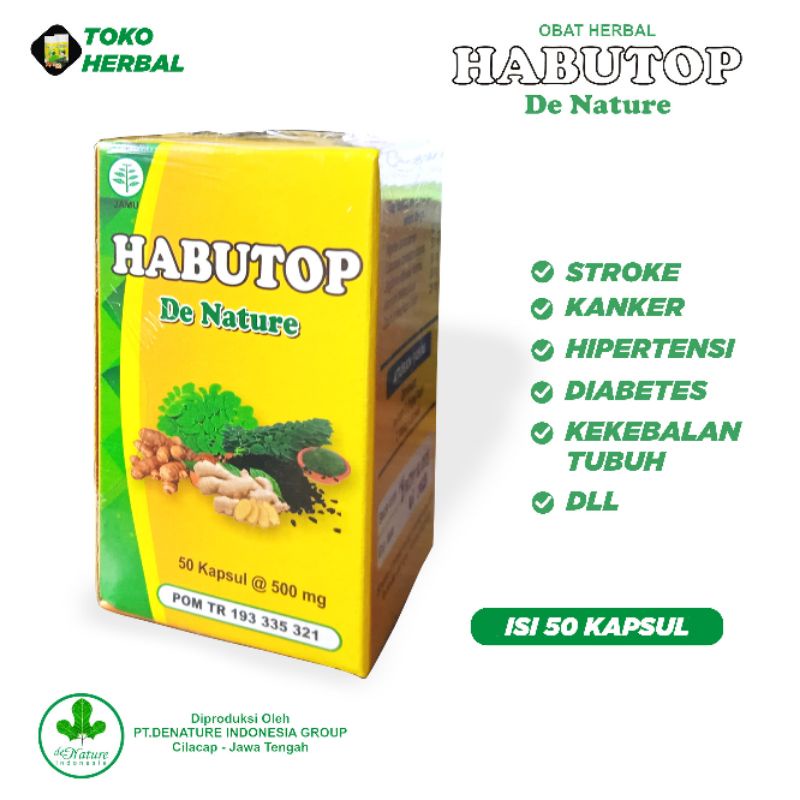 Obat habutop, Habatop herbal isi 50 kapsul,untuk Stroke,Kanker,Migrain dan Hipertensi