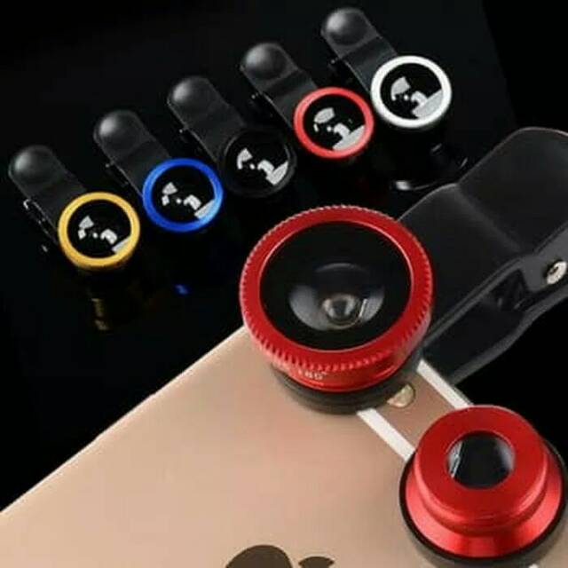 Lensa Smartphone jepit 3IN1 (micro, wide, fish eye) GOOD PRODUCT