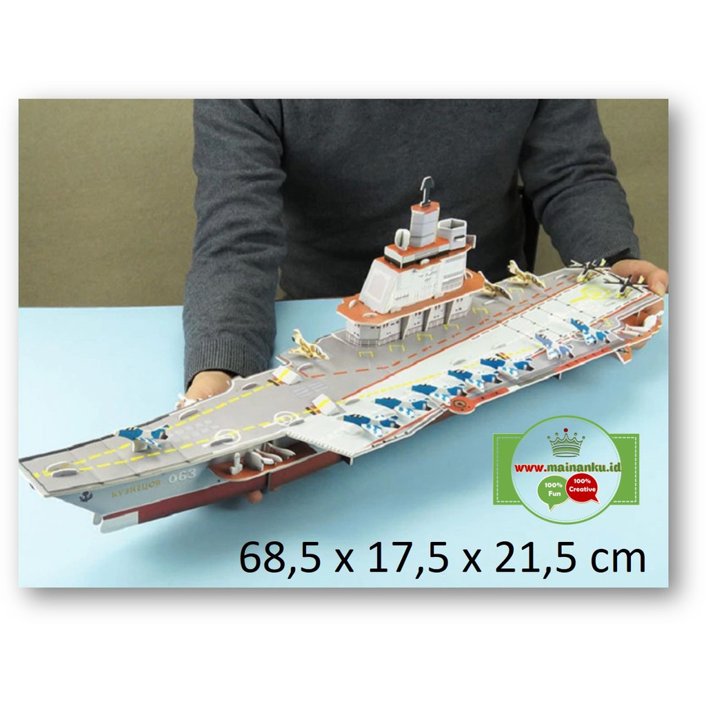 Puzzle 3d BIG SIZE | AIRCRAFT CARRIER ADMIRAL KUZNETSOV | Mainan Kapal