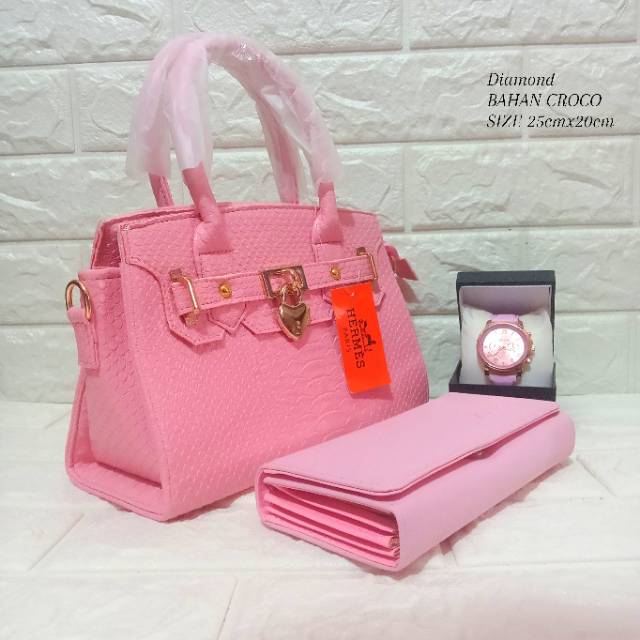 Tas wanita paket 3in1 caroco diamond