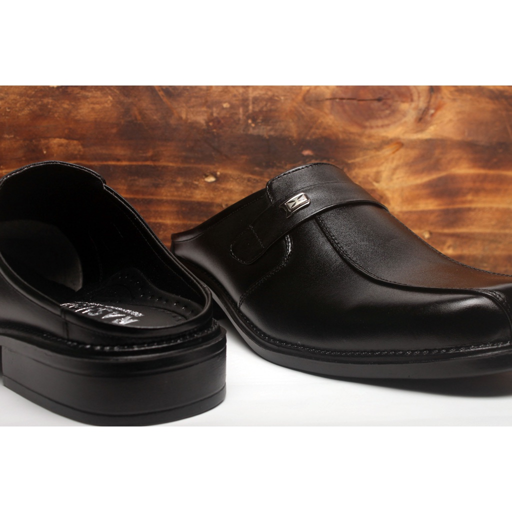 Sandal Sepatu Pria Kulit Asli Rasheda VL 02 Selop Tutong Bustong