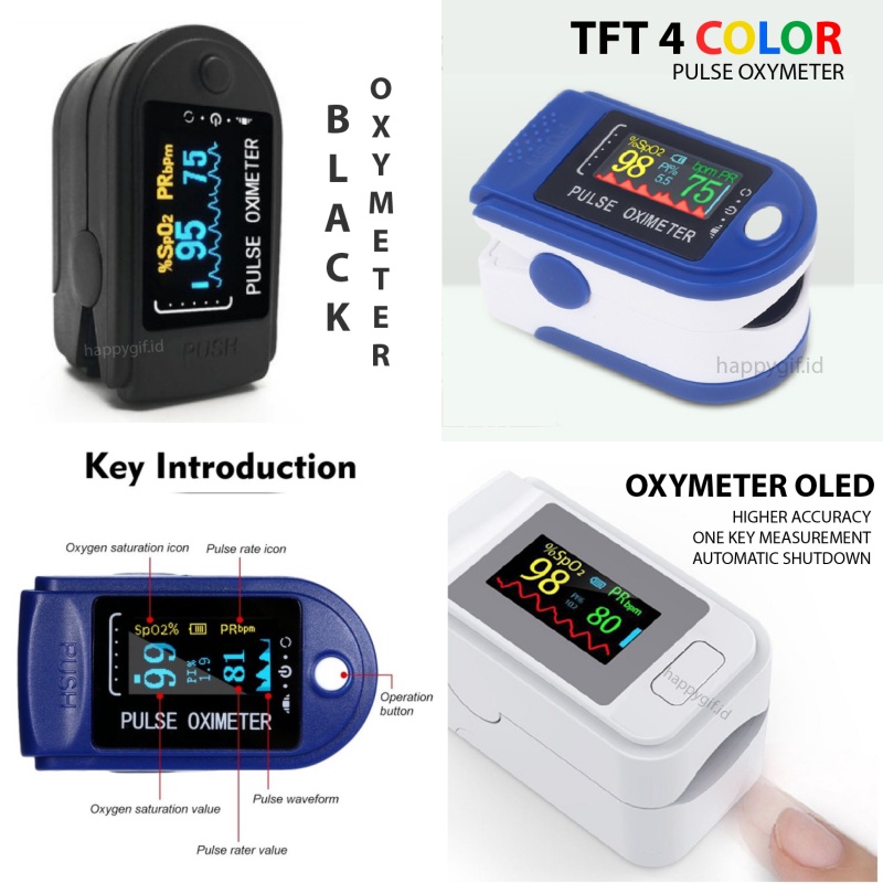 OXIMETER Fingertip Pulse Pengukur Kadar Oksigen Oxymeter Oksimeter Dalam Darah / Jantung