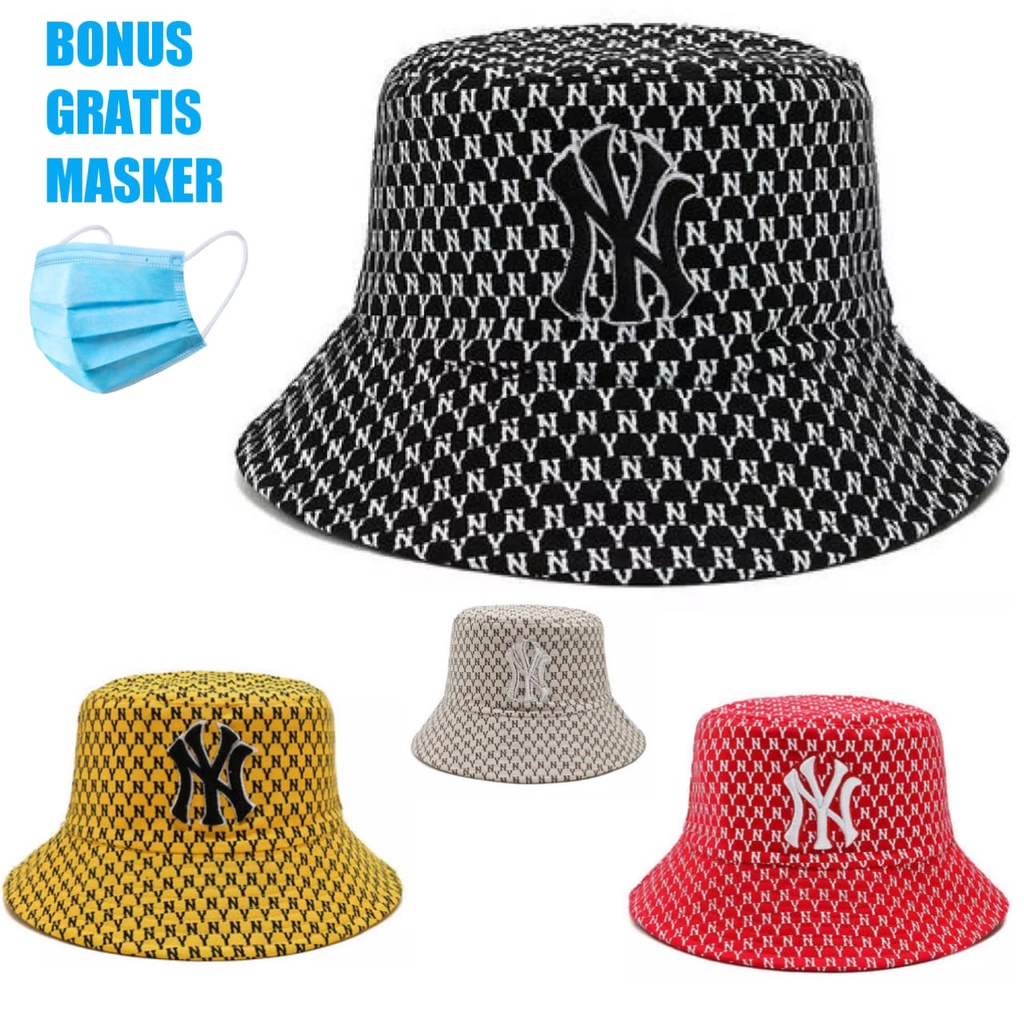 Promo Free Ongkir Bonus Masker - Topi Bucket Pria Wanita New Model Terbaru Dua Sisi Gaya Fisherman K
