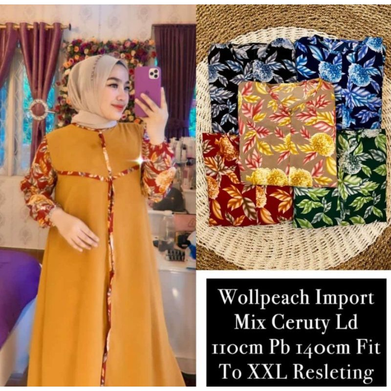 gamis wanita Aisyah wolpeach 333