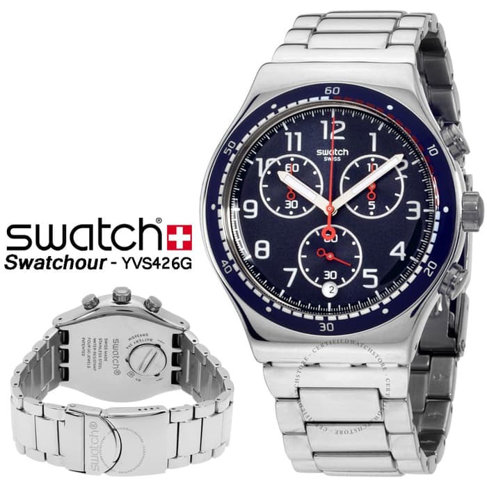 Swatch YVS426G Original Swatchour Irony Chrono Jam Tangan Pria Branded