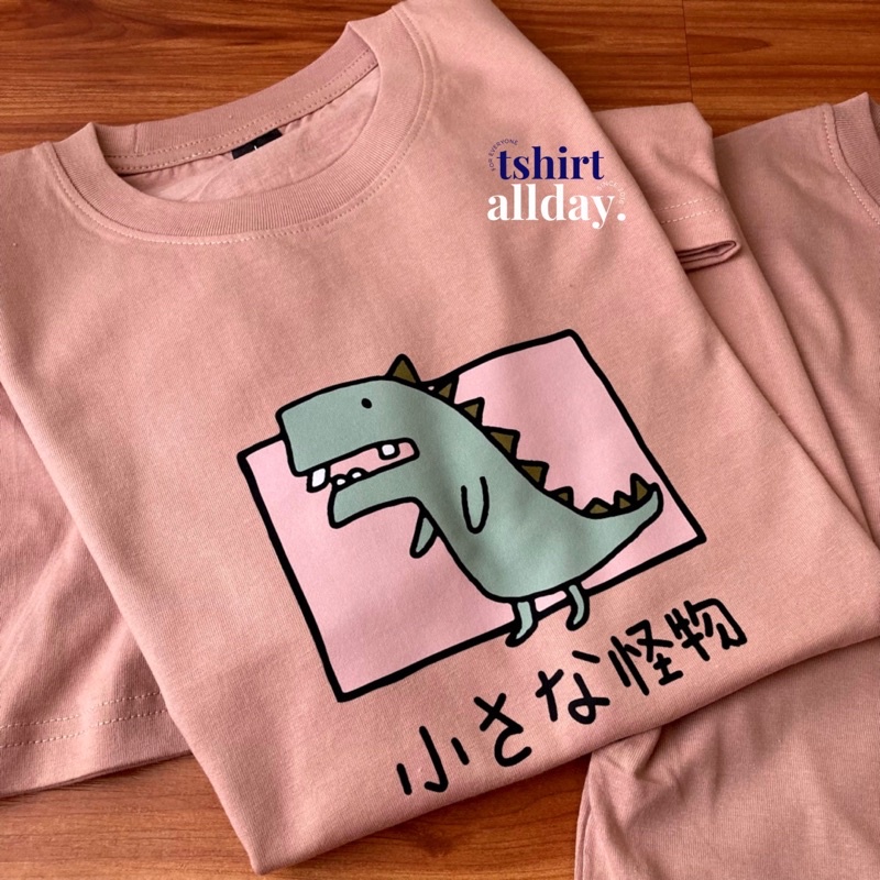 Tshitrallday Kaos Premium Unisex Pria &amp; Wanita bisa Oversize 100% Cotton Combed GRAPHIC CUTE DINO