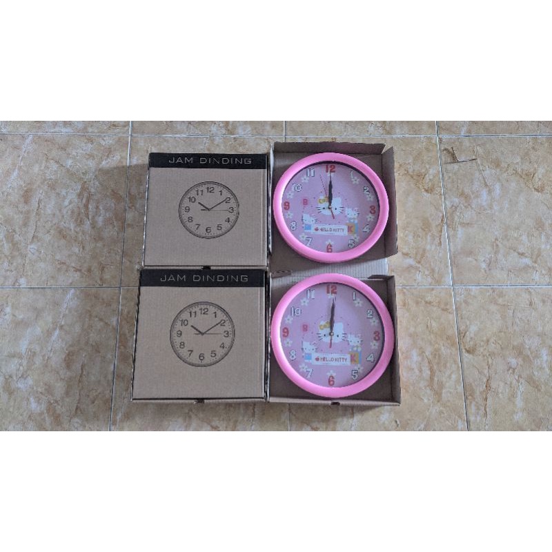 Jam dinding hello kitty jam cantik analog jam tembok jumbo unyu hias