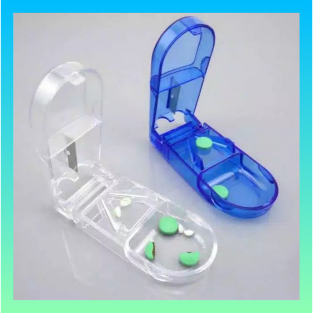 Pill cutter alat pemotong obat / tempat penyimpanan obat praktis