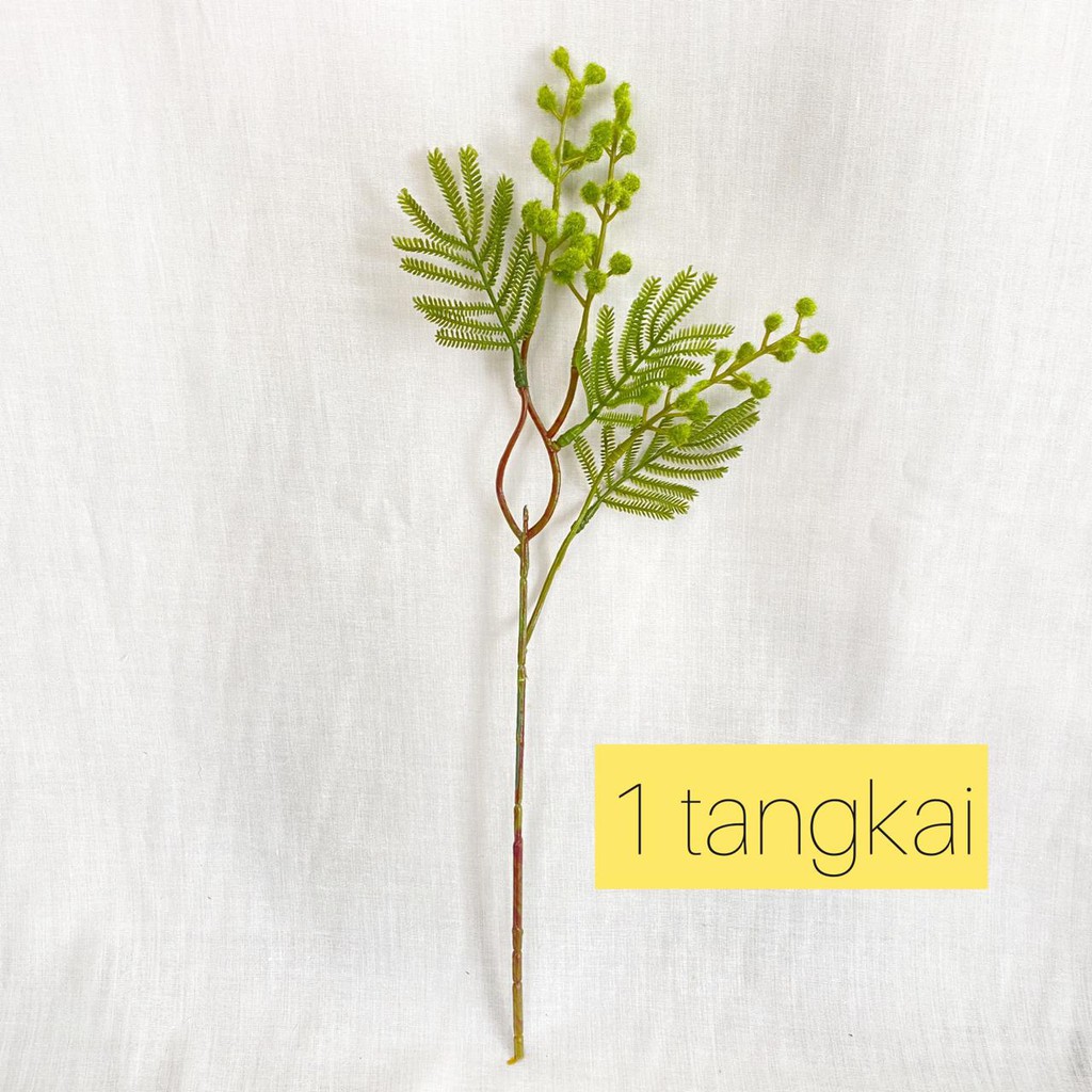 Bunga Putri Malu X1 (satuan) Bunga Artificial / Bunga Plastik / Bunga Dekorasi / Pernikahan-Hijau