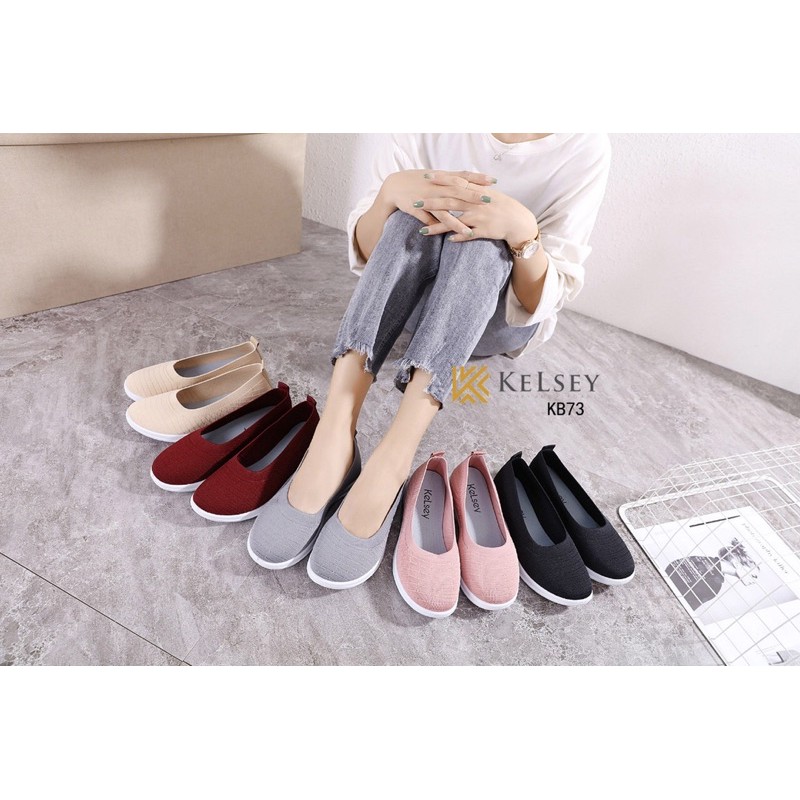 NICOLE SEPATU SLIP ON KELSEY KB73  Flyknit Shoes Flats import-7