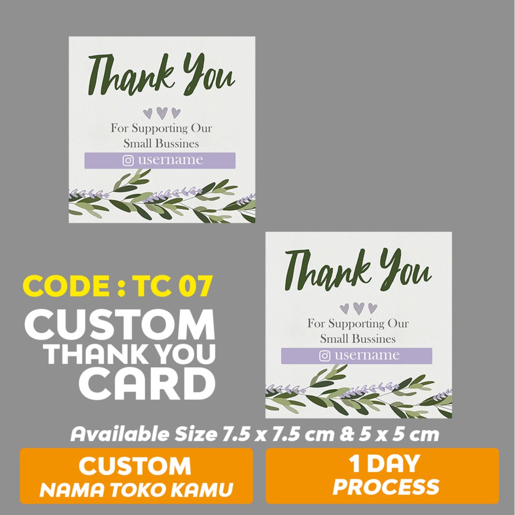 

54PCS THANK YOU CARD TC 07
