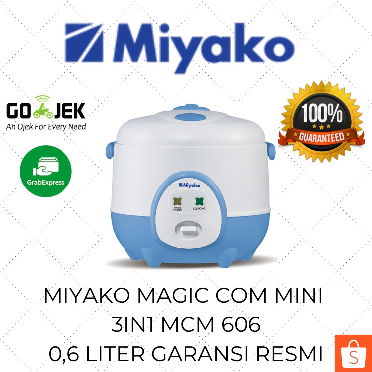 Murah PROMO FLESH SALE. Miyako Magic Com Mini 3in1 MCM 606 A 0.6 Liter / Magic Jar / Mejikom Kecil