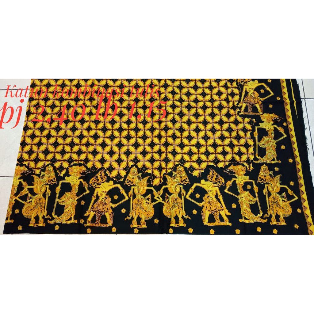 Kain Batik Katun Kombinasi Tulis Wayang Baris | Batik Modern