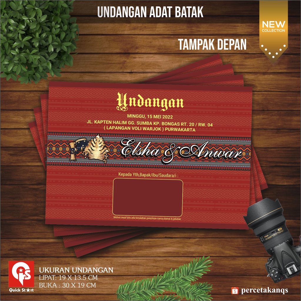 Jual Undangan Pernikahan Adat Batak Motif Mandailing Indonesia|Shopee ...