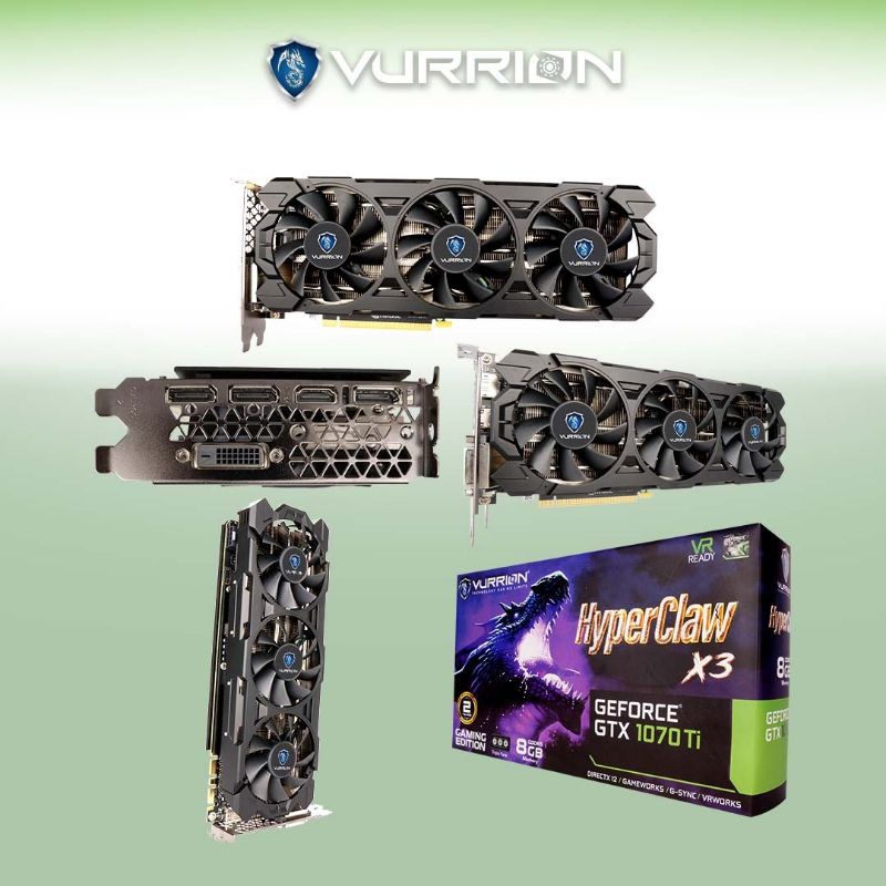 VGA AGS VURRION NVIDIA HYPERCLAW GTX 1070Ti 8GB DDR5 256 BIT REAL CAPACITY