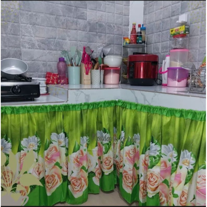 Gratis Ongkir-Gorden penutup kolong dapur uk L 100 cm x T 75 cm