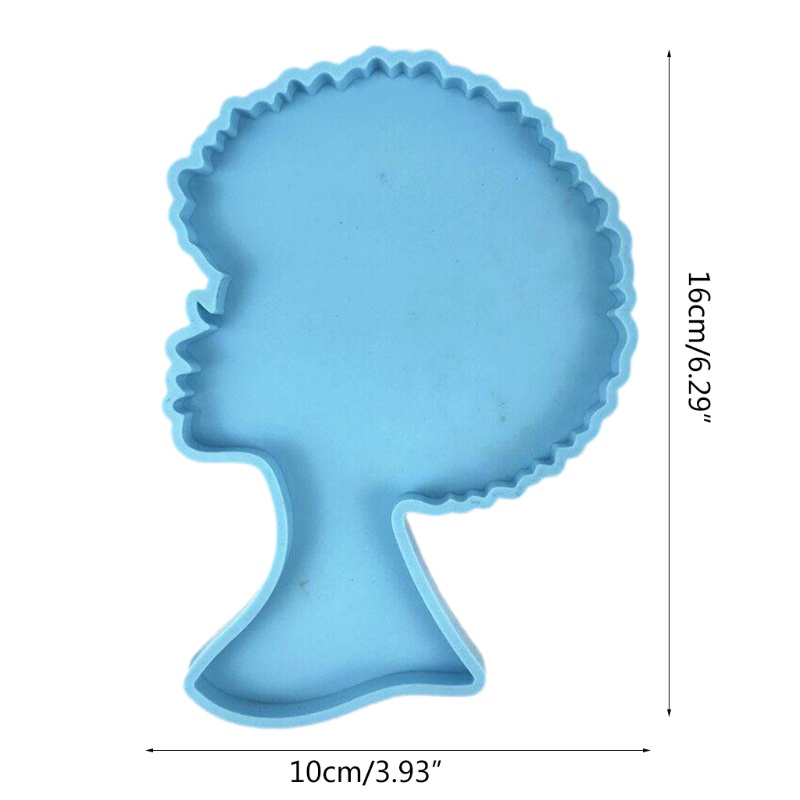 SIY  Super Glossy Woman Head Epoxy Resin Mold Keychain Pendant Casting Silicone Mould