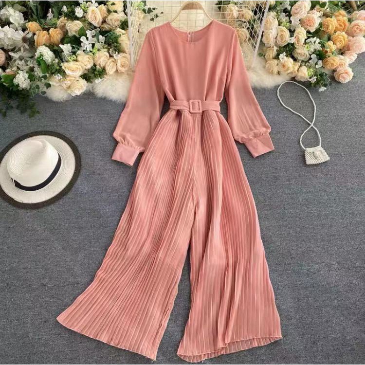 JUMPSUIT MV_Marvelouz MV30BS003 Jumpsuit Wanita Model Polos Plisket Terbaru Elegant supplier baju im