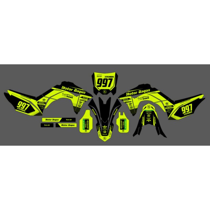 Decal / Stiker Motor CRF... Desain Bebas..bisa ganti nama dan nomor