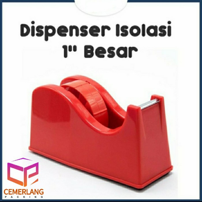 

Tape Dispenser Cutter / Tempat Pemotong Lakban Isolasi Solatip 1 inch