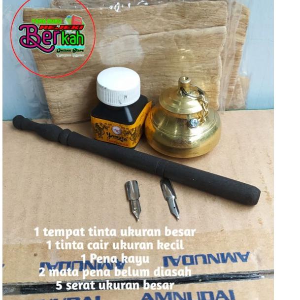 

Terbaik.. satu set paket hemat peralatan menulis lengkap Pena tutul pena celup lugot lafadz qalam kalam pentul mata pena Bak wadah tinta mangsi yamura aras serat ares mata pena