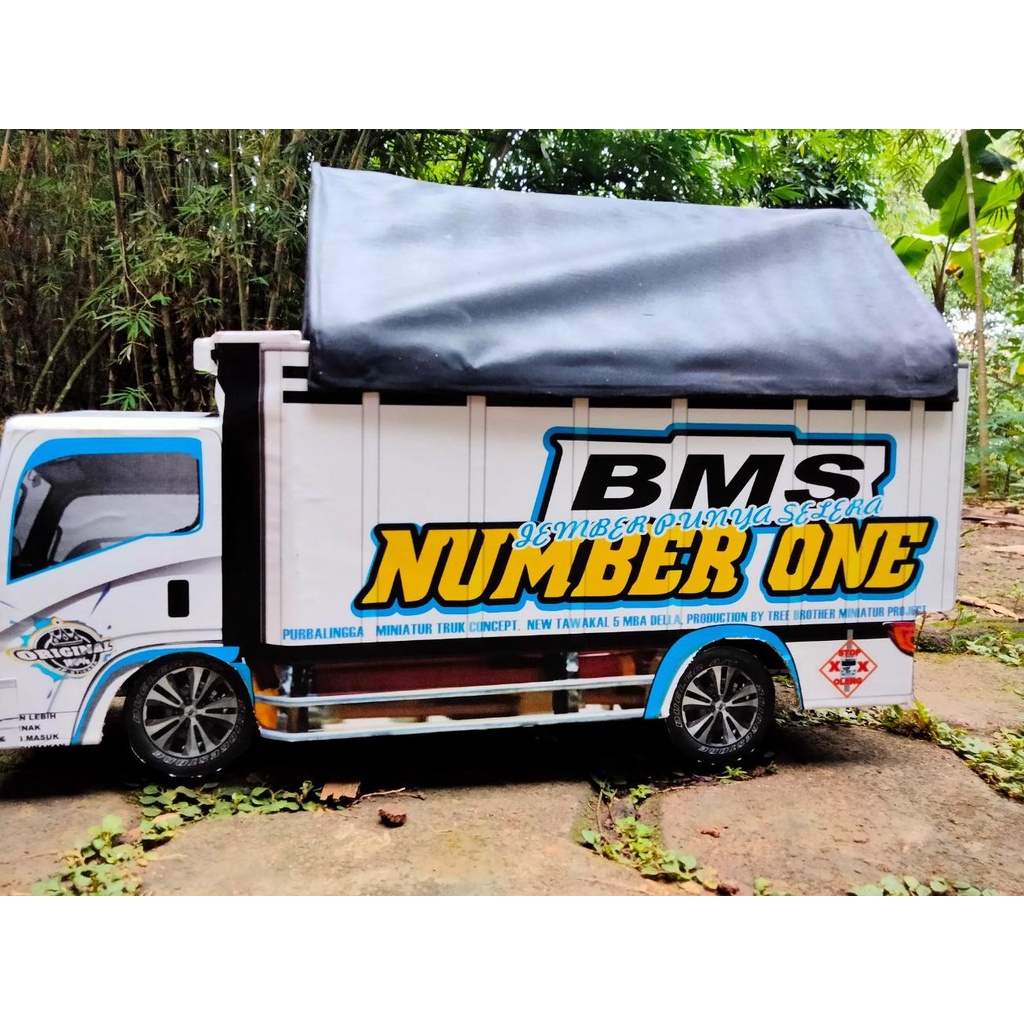 [KODE V9M] miniatur truk oleng kayu new tawakal 5 putih