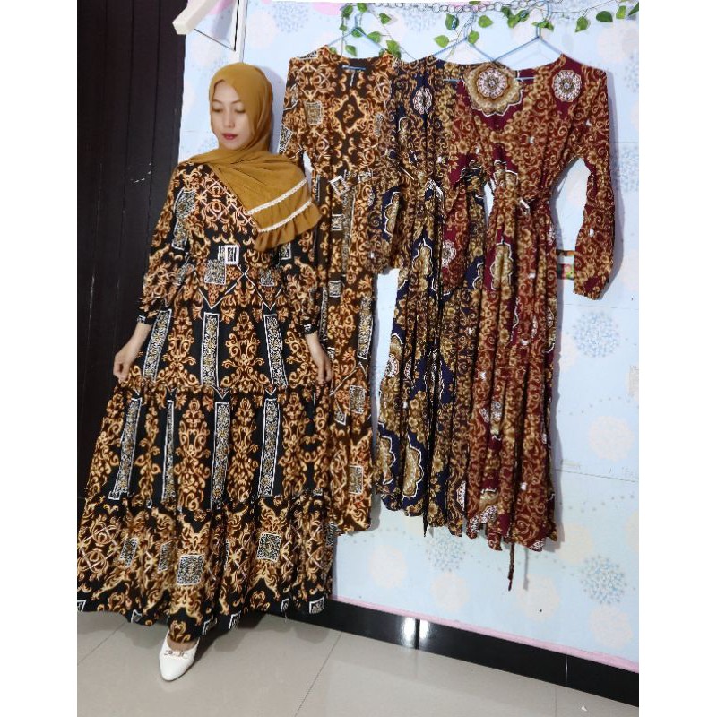 gamis maxi dress sultan rayon viscose premium realpict/ Gamis rayon / Gamis  terlaris